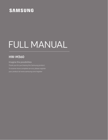 Samsung HW-M360/ZA Sound Bar User manual | Manualzz