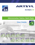 Artsyl docAlpha Batch Rules User Guide 5.0