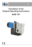 MAB 155 Operating Instructions