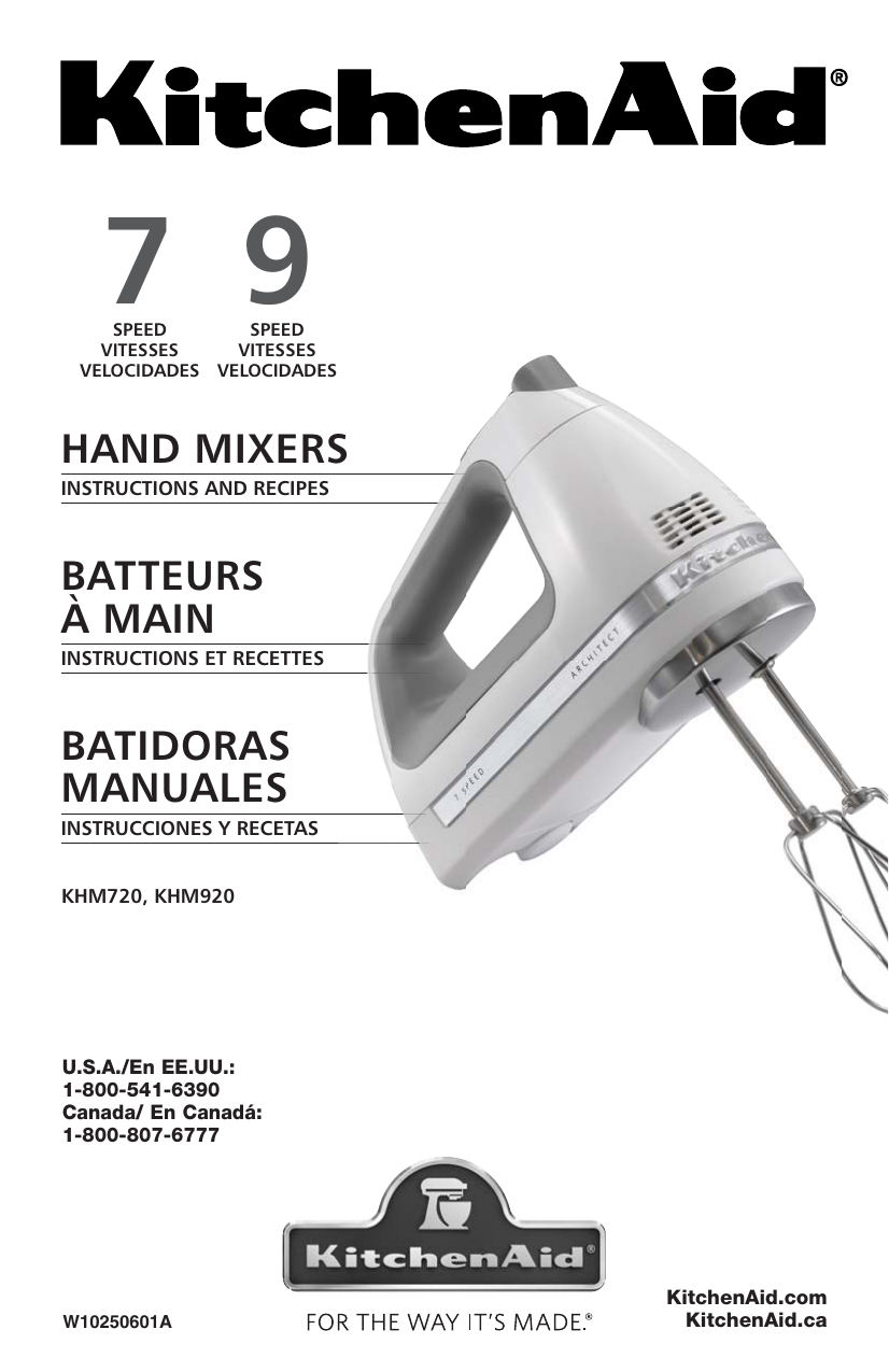 Kitchenaid hand mixer instructions