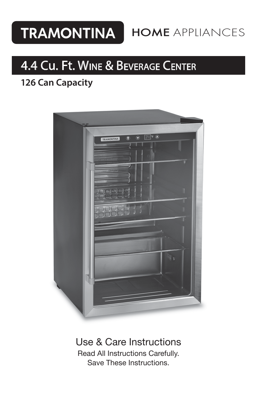 tramontina 4.4 cu ft beverage cooler