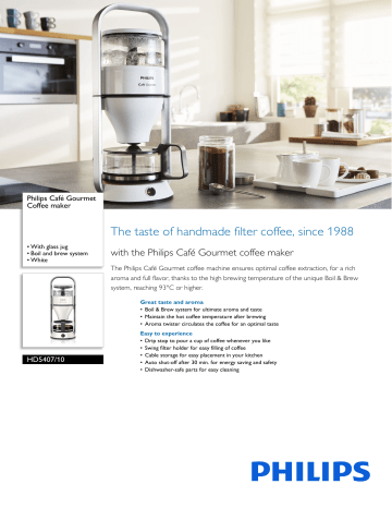 HD5407/10 Philips Coffee maker | Manualzz