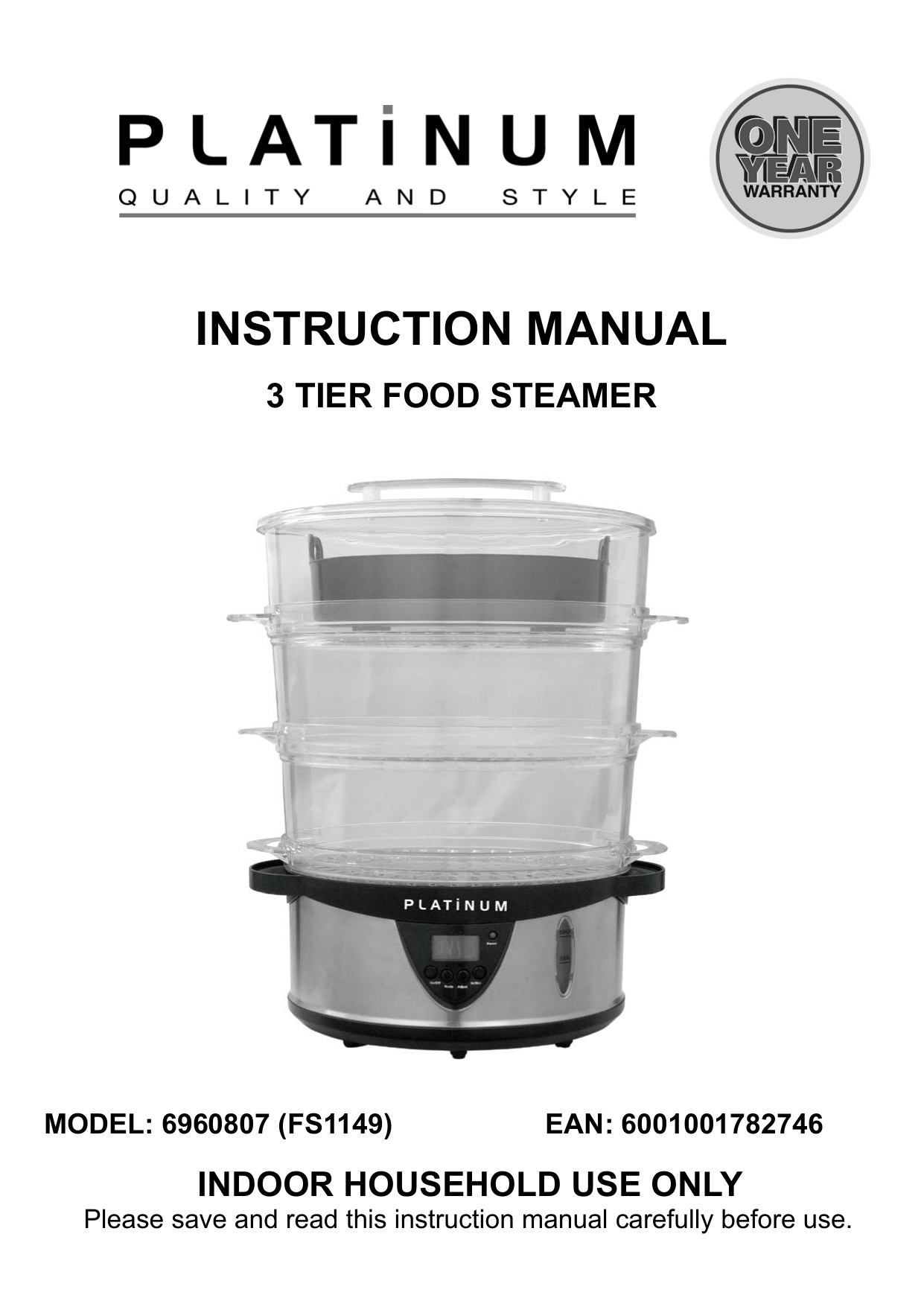 platinum 3 tier food steamer