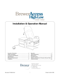 Brewer Access High-Low Exam Table Installation &amp; Operation Manual