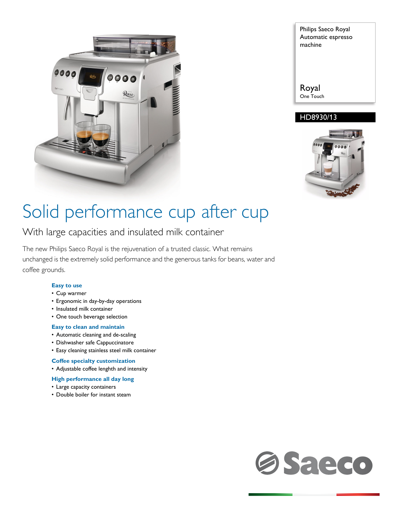 HD8930/13 Philips Automatic espresso 