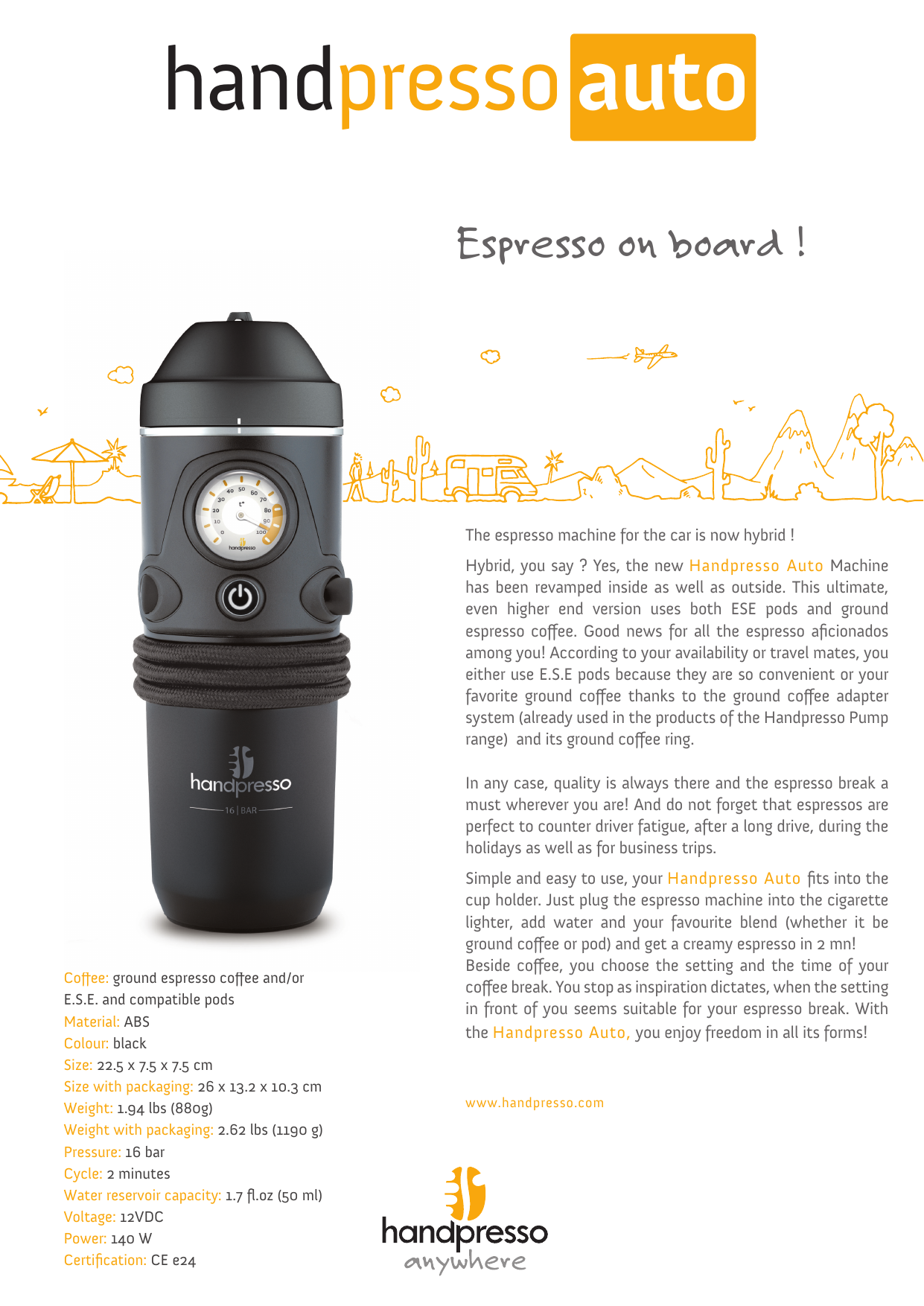 Black Handpresso Hybrid Auto Set 