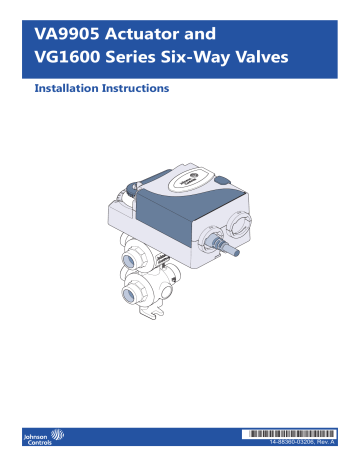VA9905 Actuator and VG1600 Series Six-Way | Manualzz