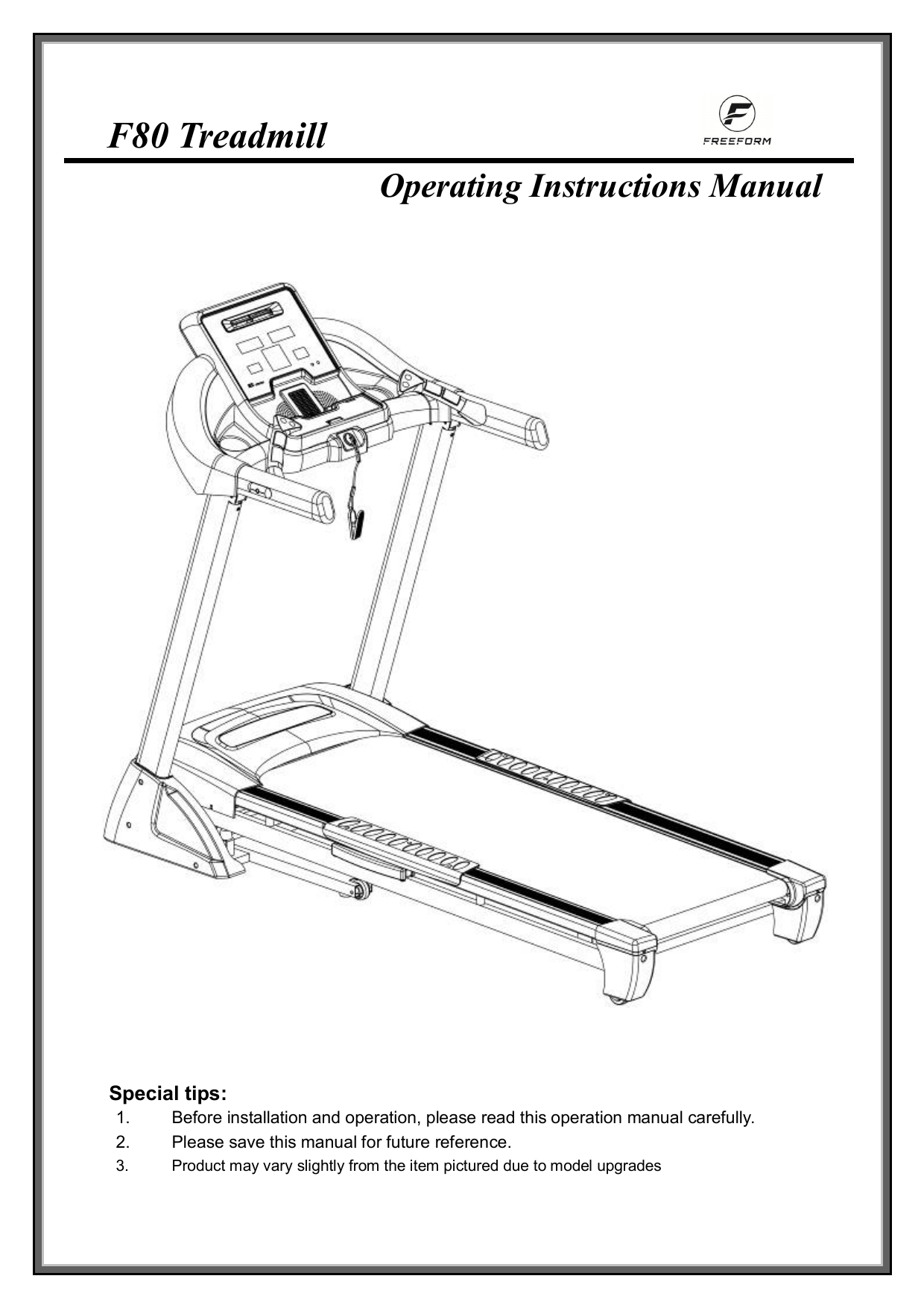 Freeform discount cardio f80