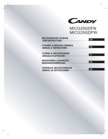 Candy MIC25GDFX MW Instruction manual | Manualzz