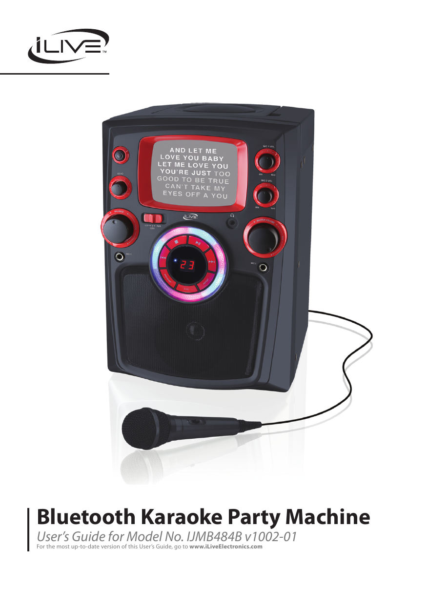 Bluetooth Karaoke Party Machine Manualzz