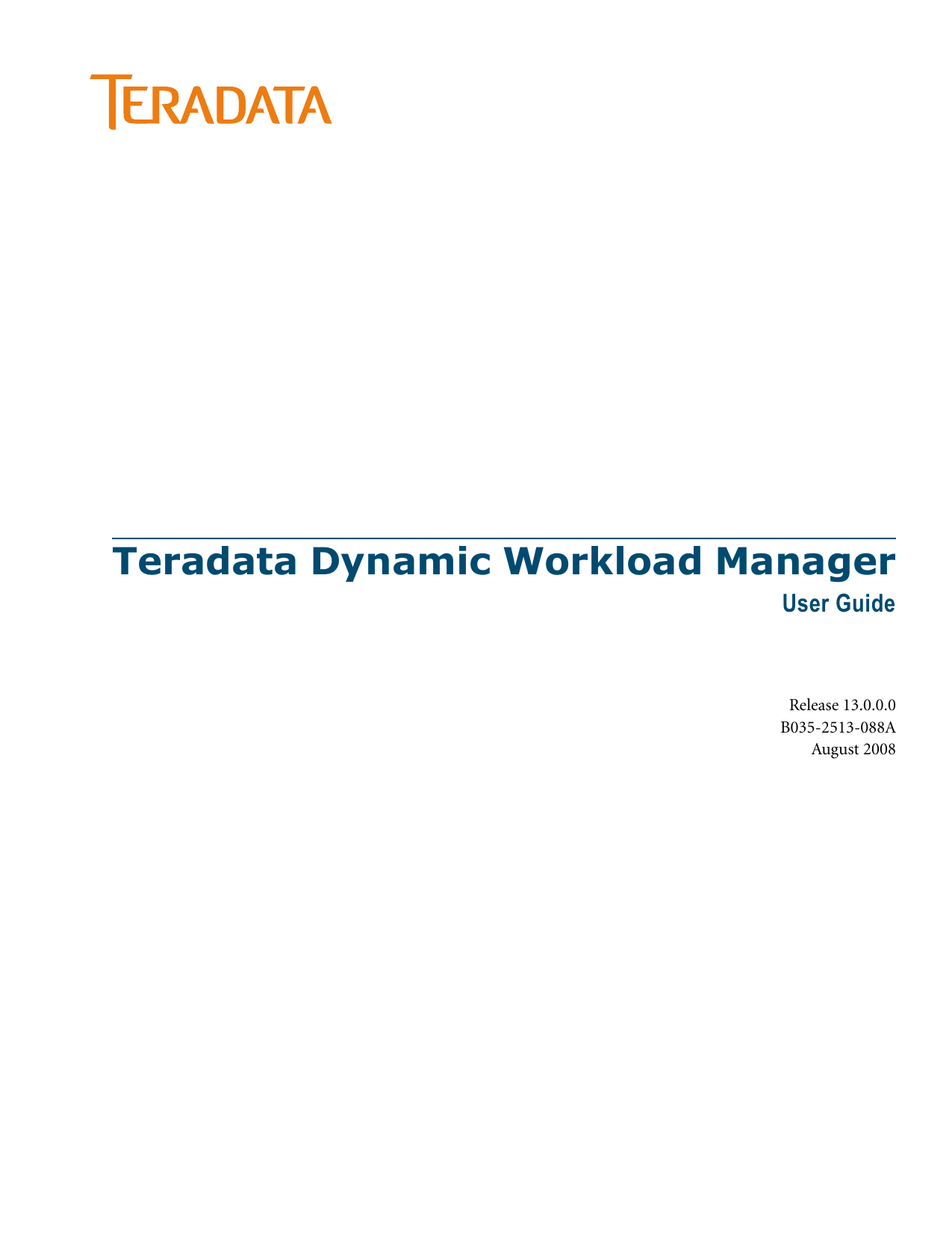 Teradata Dynamic Workload Manager User Guide Manualzz