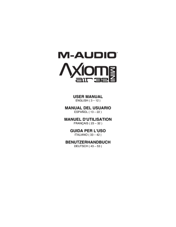 FRANÇAIS. M-Audio Axiom AIR Mini 32 | Manualzz