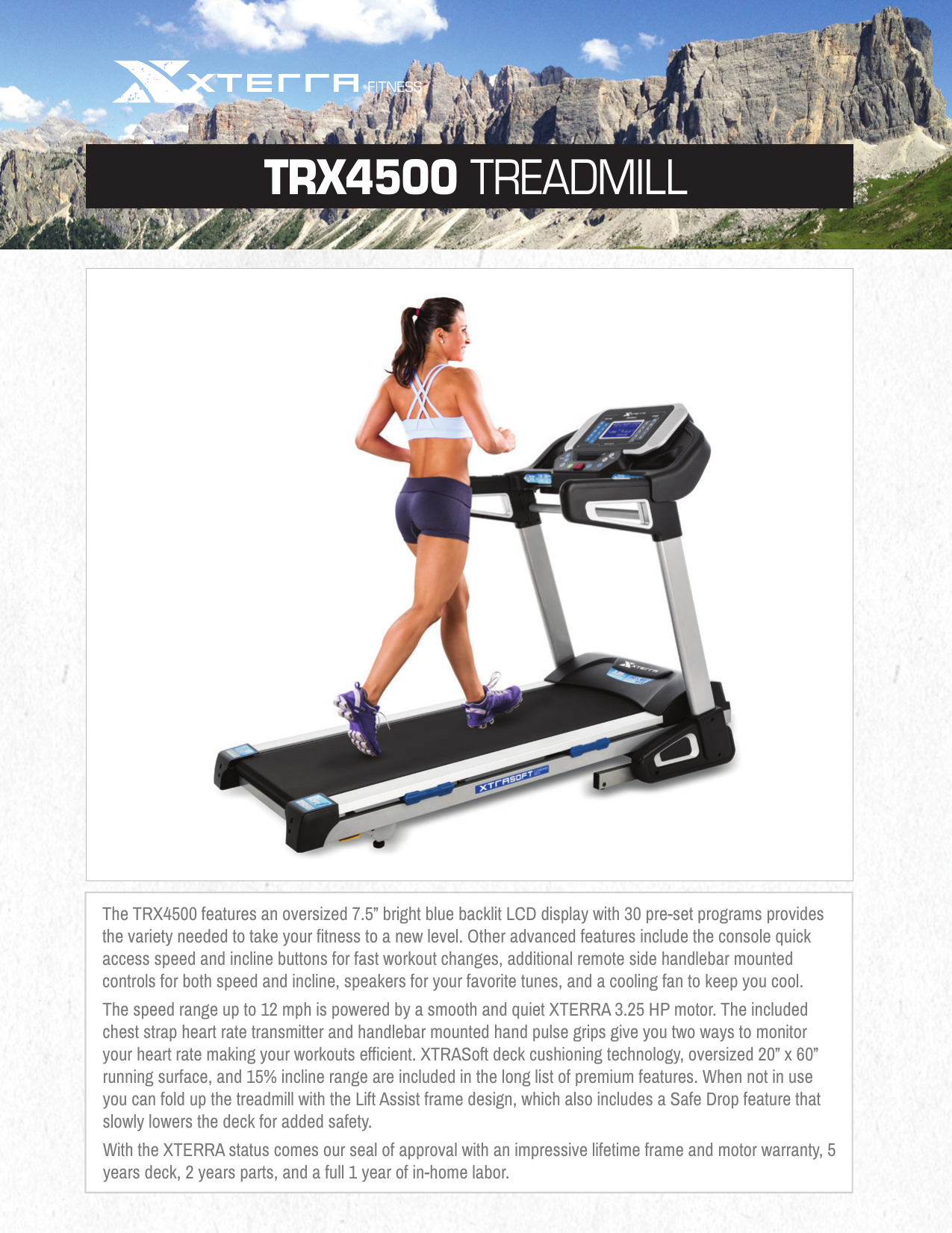 trx4500 treadmill