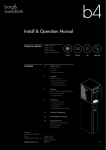 b4 Chilled &amp; Ambient, b4 Chilled &amp; Hot, b4 Chilled &amp; Sparkling - Install &amp; Operation Manual