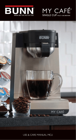 Bunn My Cafe Use \u0026 Care Manual | Manualzz