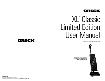Oreck UK2200 Mode d'emploi | Manualzz