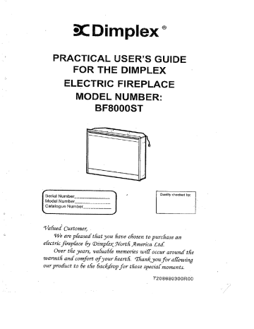 Dimplex Fireplace Manual | Manualzz