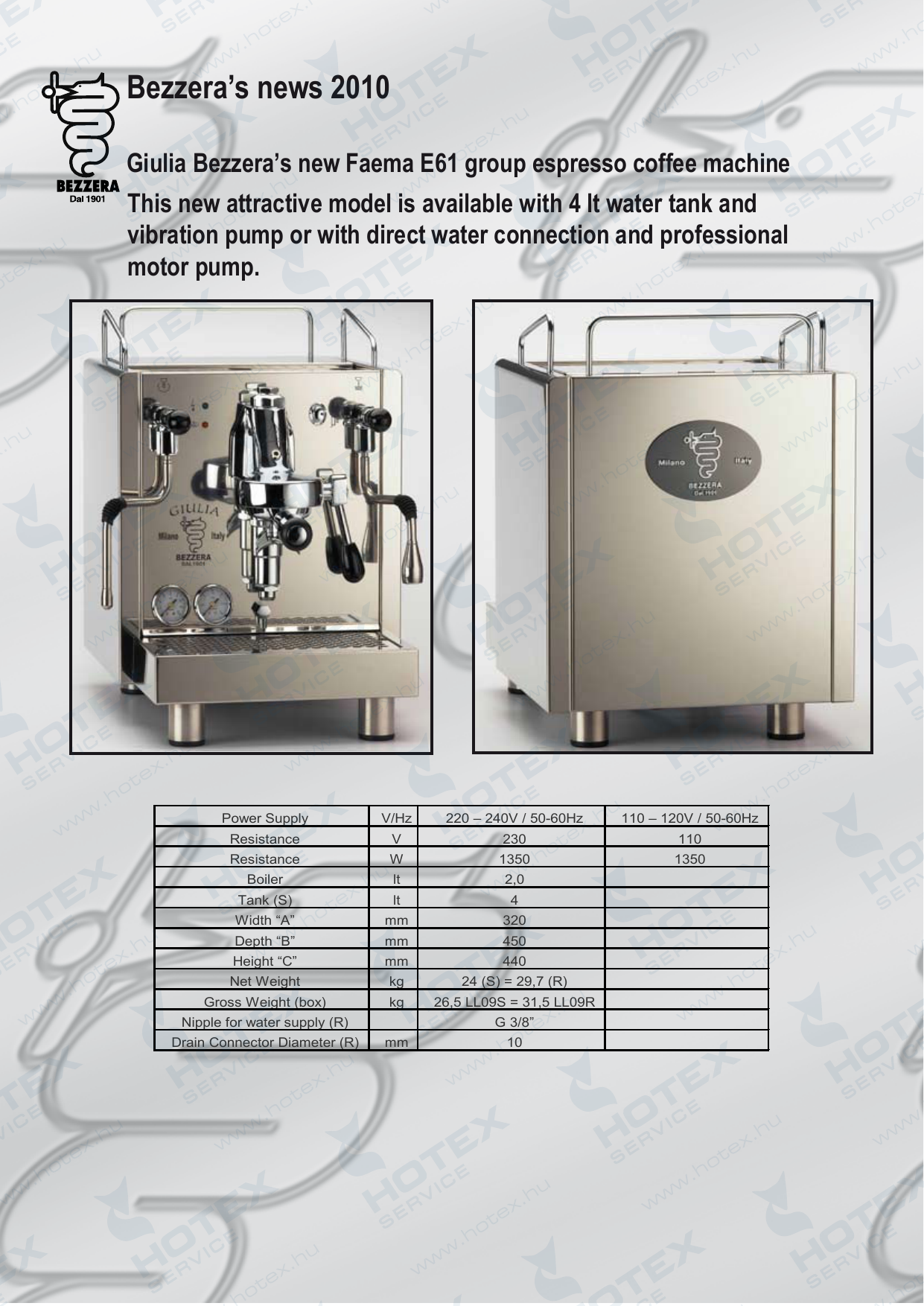 Bezzera bb005 avec timer ESPRESSO PERFETTO