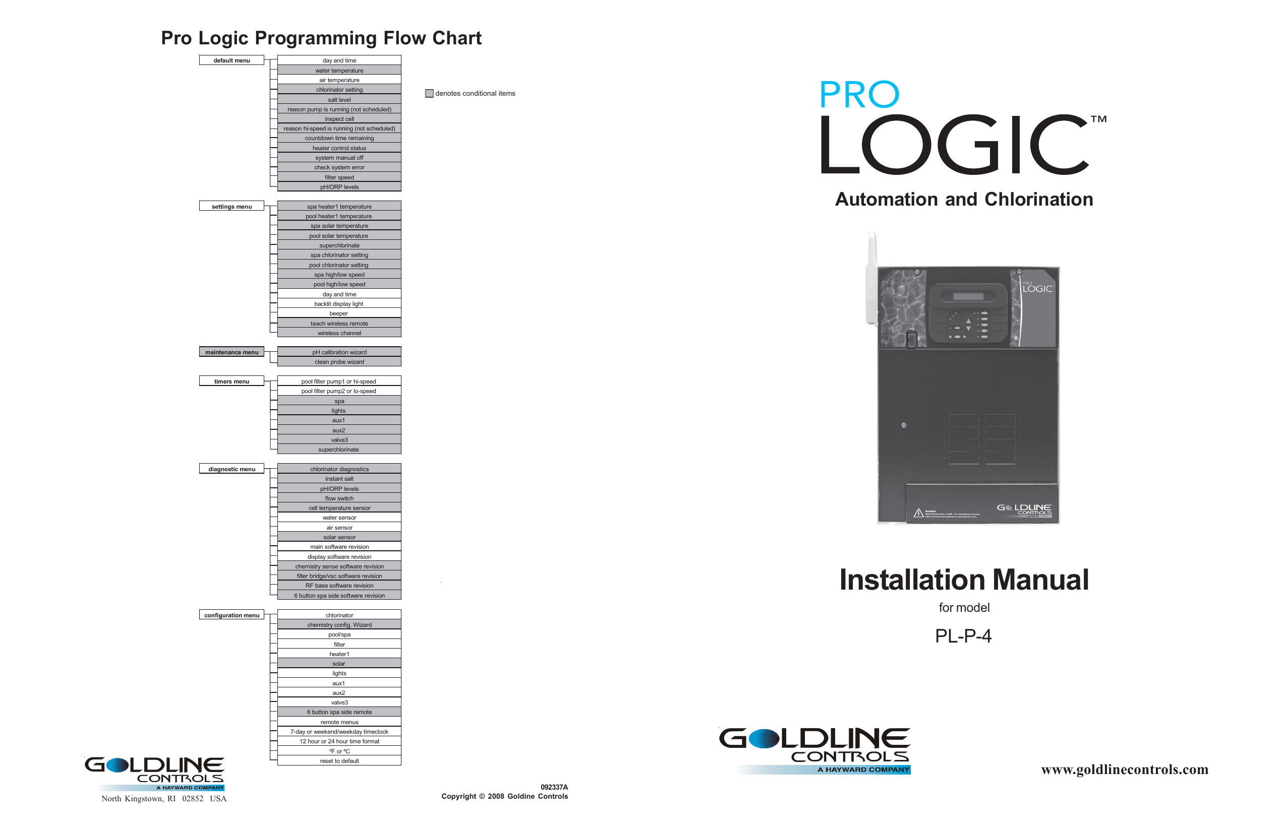 Hayward ProLogic PLP4 Owner's manual Model PLP4 Installation (prior to Oct 08) Manualzz