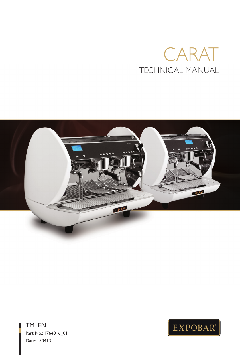 Expobar CARAT 2GR Technical Manual 