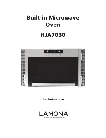 Built-in Microwave Oven HJA7030 | Manualzz