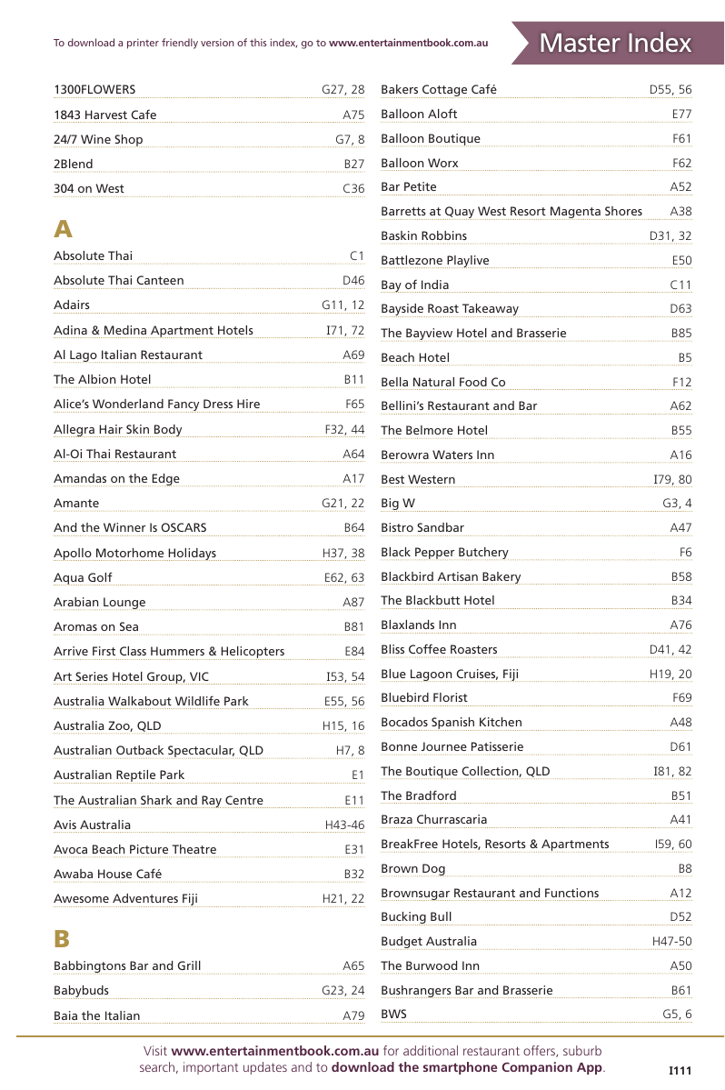 Master Index Entertainment Book Manualzzcom