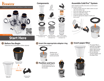 Brewista Cold Pro Quick Start Manuals 