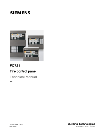 Siemens Cerberus PRO FC721 Technical Manual | Manualzz