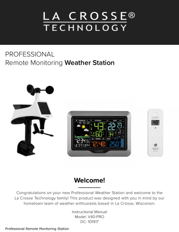 la crosse technology weather station instruction