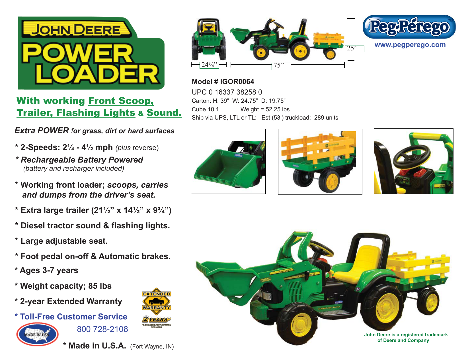 john deere 2 speed plus reverse battery