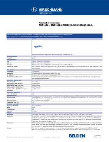 Hirschmann Automation and Control GmbH | Manualzz