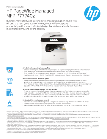 HP PageWide Managed MFP P77740z | Manualzz