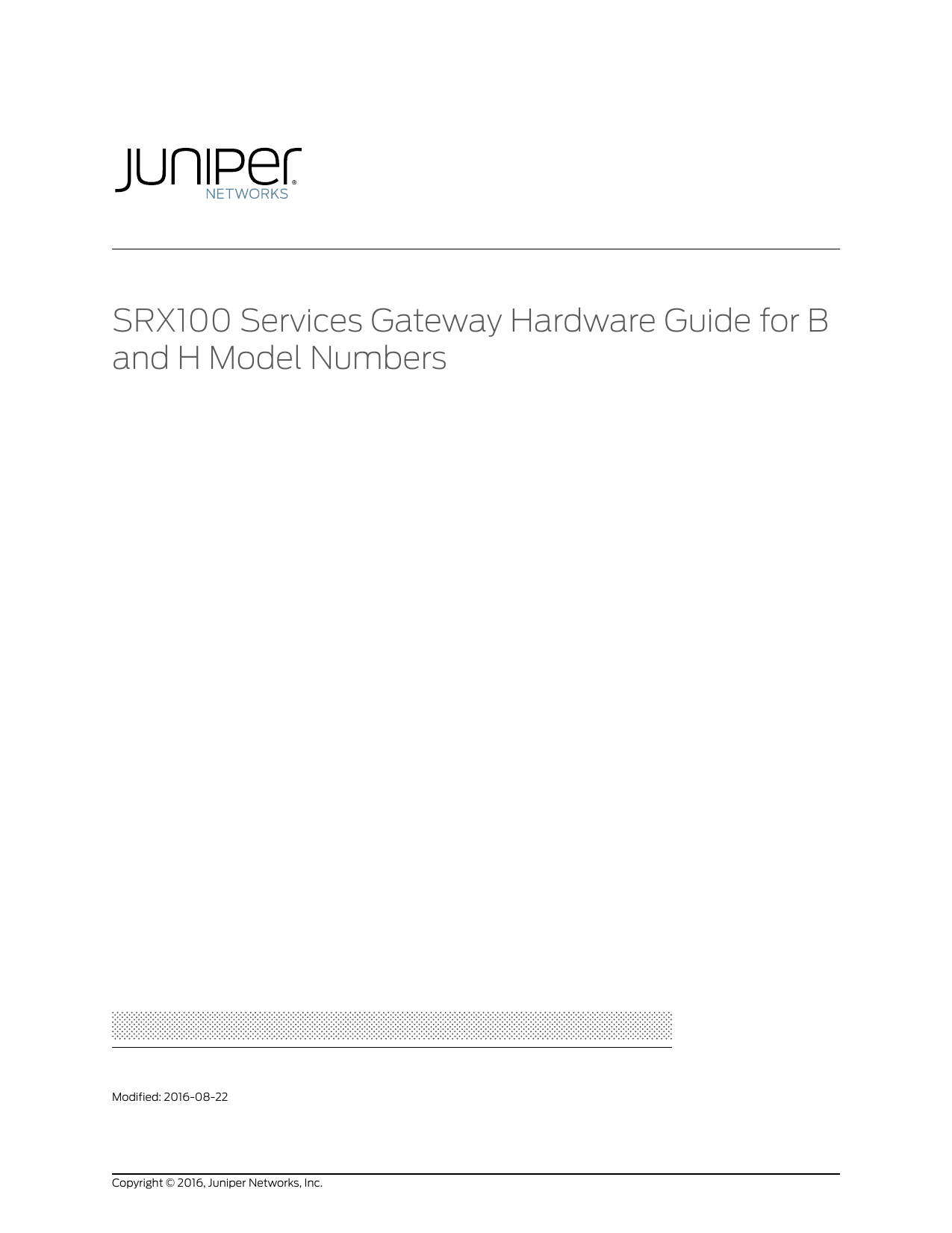 User manual | Juniper SRX100 | Manualzz
