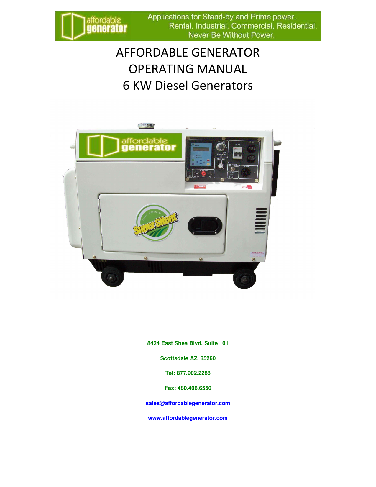 Other Motors Parts & Accessories Eastern Tools ETQ Diesel Gas Generator