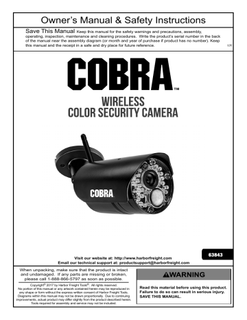 Cobra hd color hot sale wireless surveillance camera