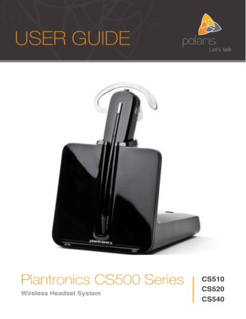 Plantronics CS540 Series User manual | Manualzz