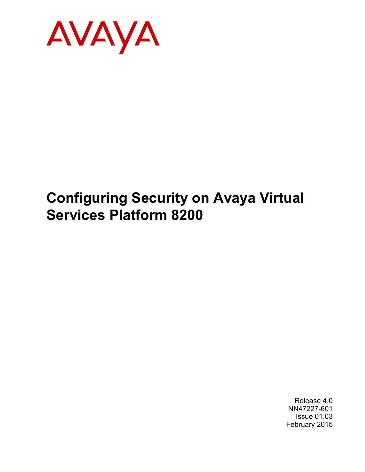 Configuring Security on Avaya Virtual Services | Manualzz