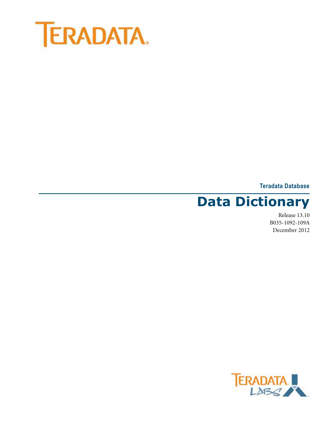 Data Dictionary Teradata Documentation Manualzz