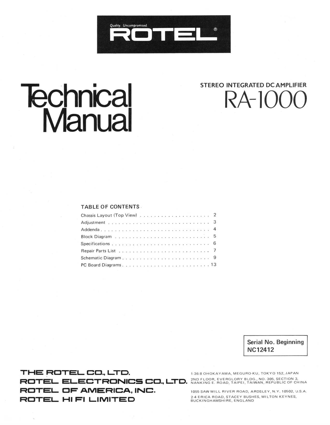 Rotel Ra 1000 Service Manual Manualzz