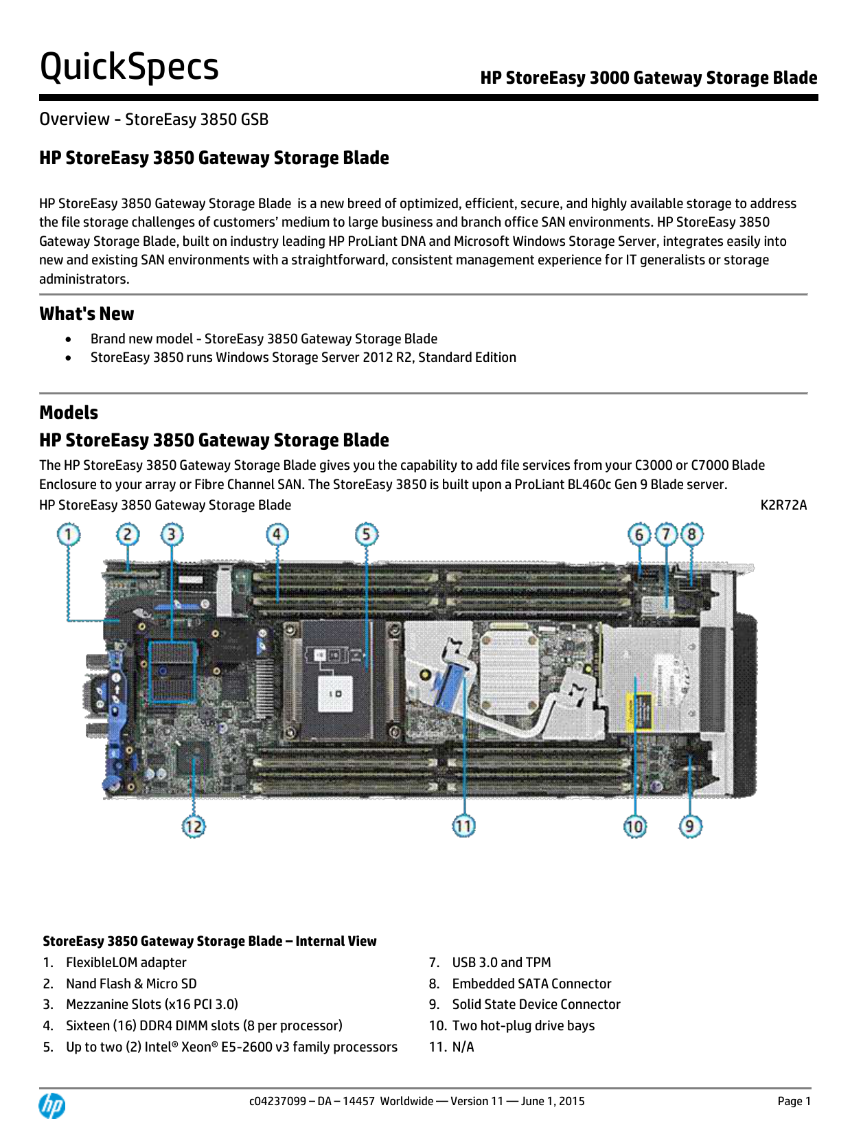 hp blc7000 quickspecs