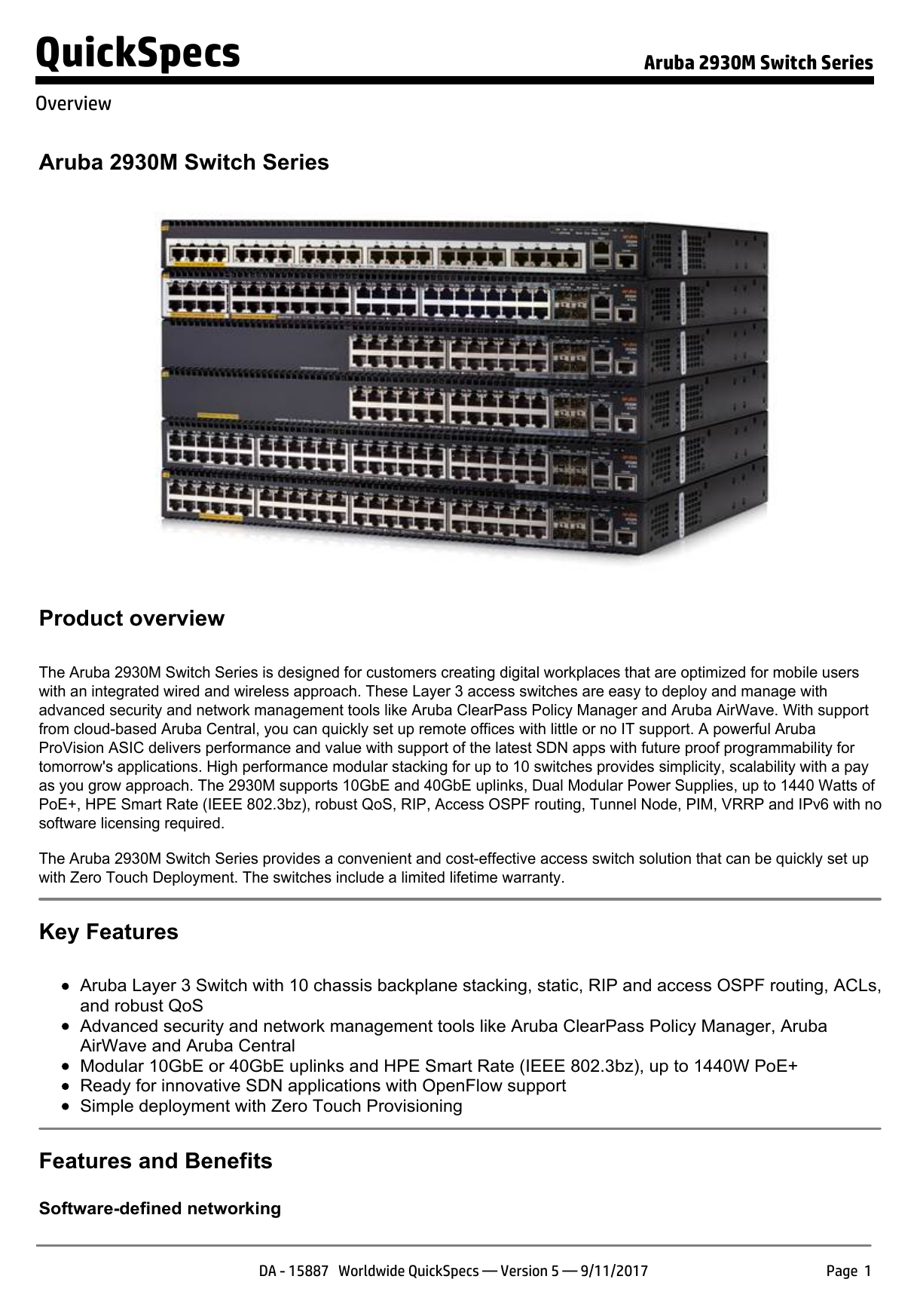 Aruba 2930M Switch Series Manualzz