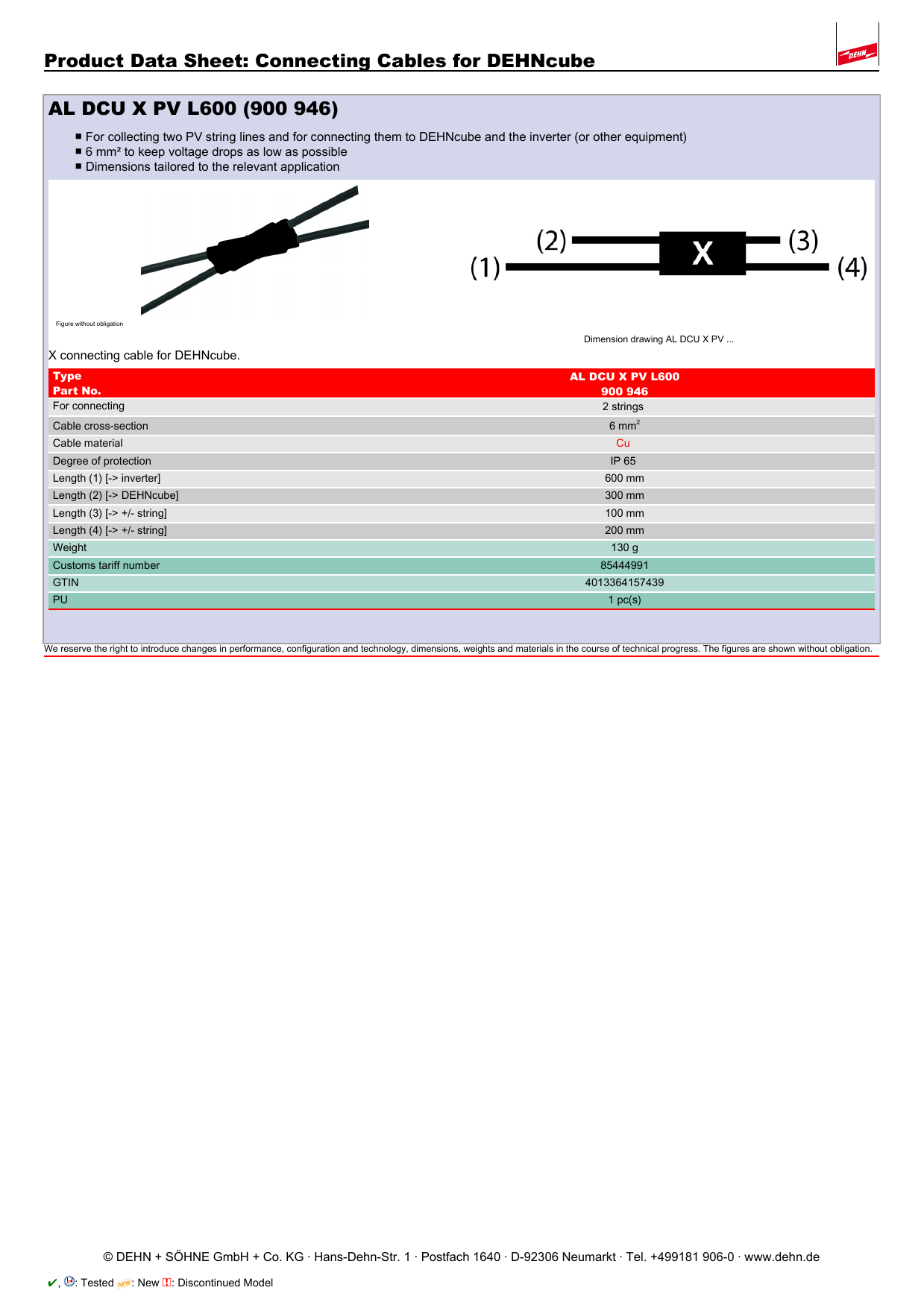 Connecting Cables For Dehncube Al Dcu X Pv L600 Manualzz