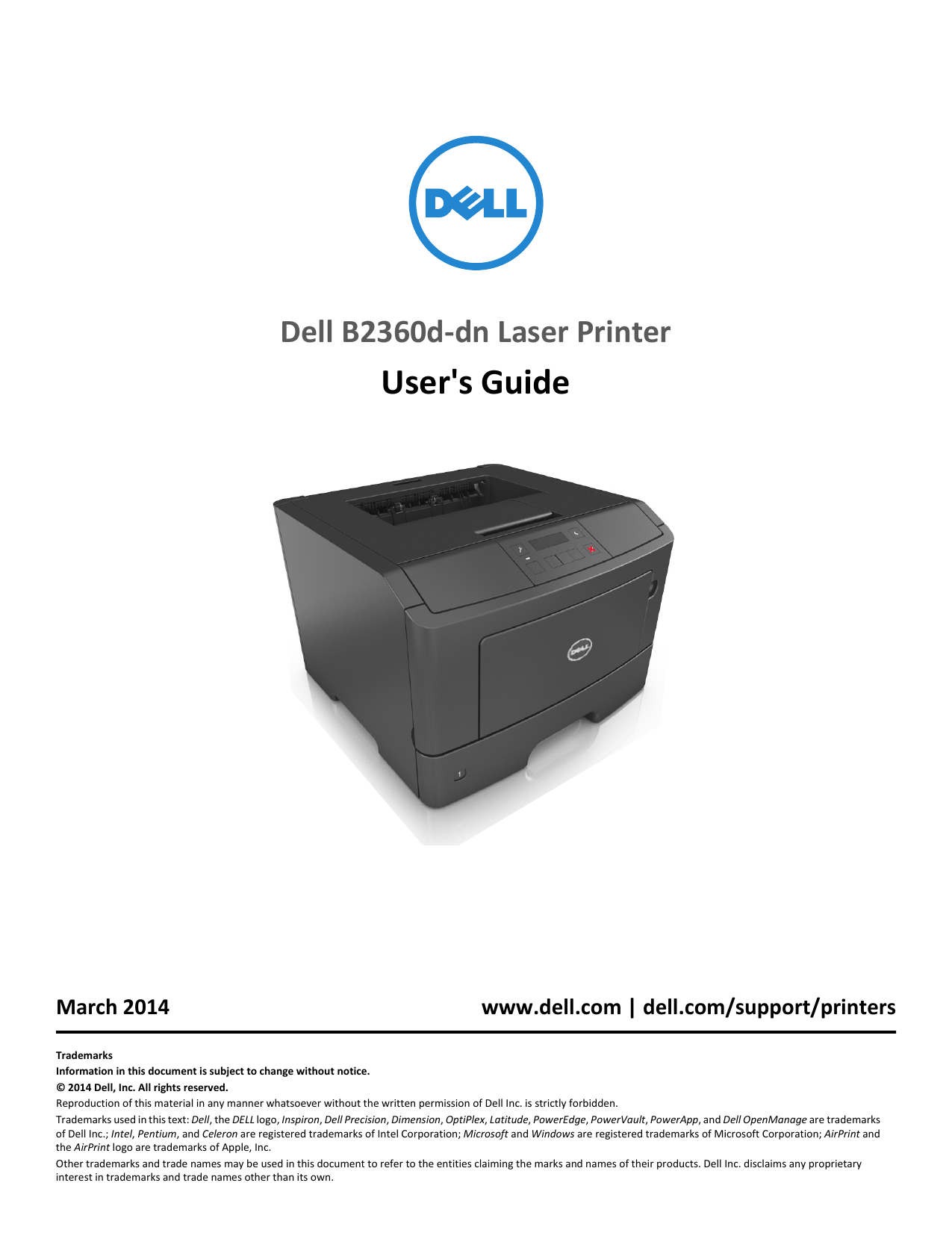 Dell B5460dn Mono Laser Printer User's Guide User Manual En, 48 OFF