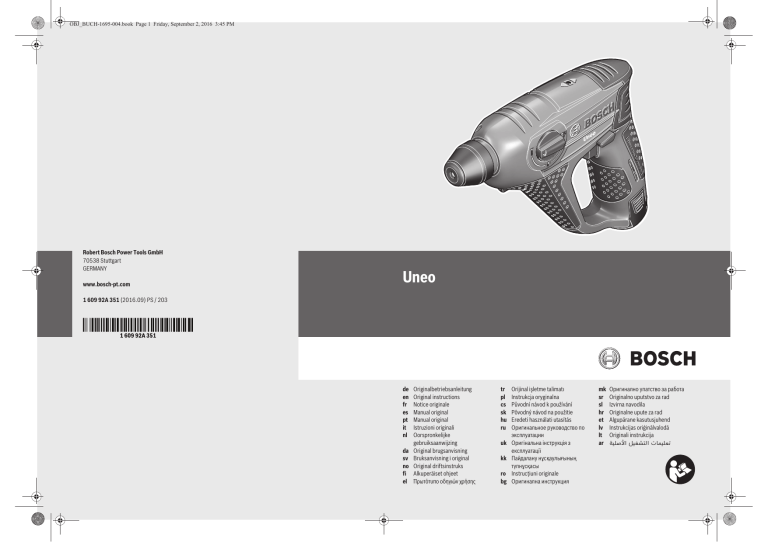 Robert Bosch Power Tools GmbH 70538 Stuttgart | Manualzz