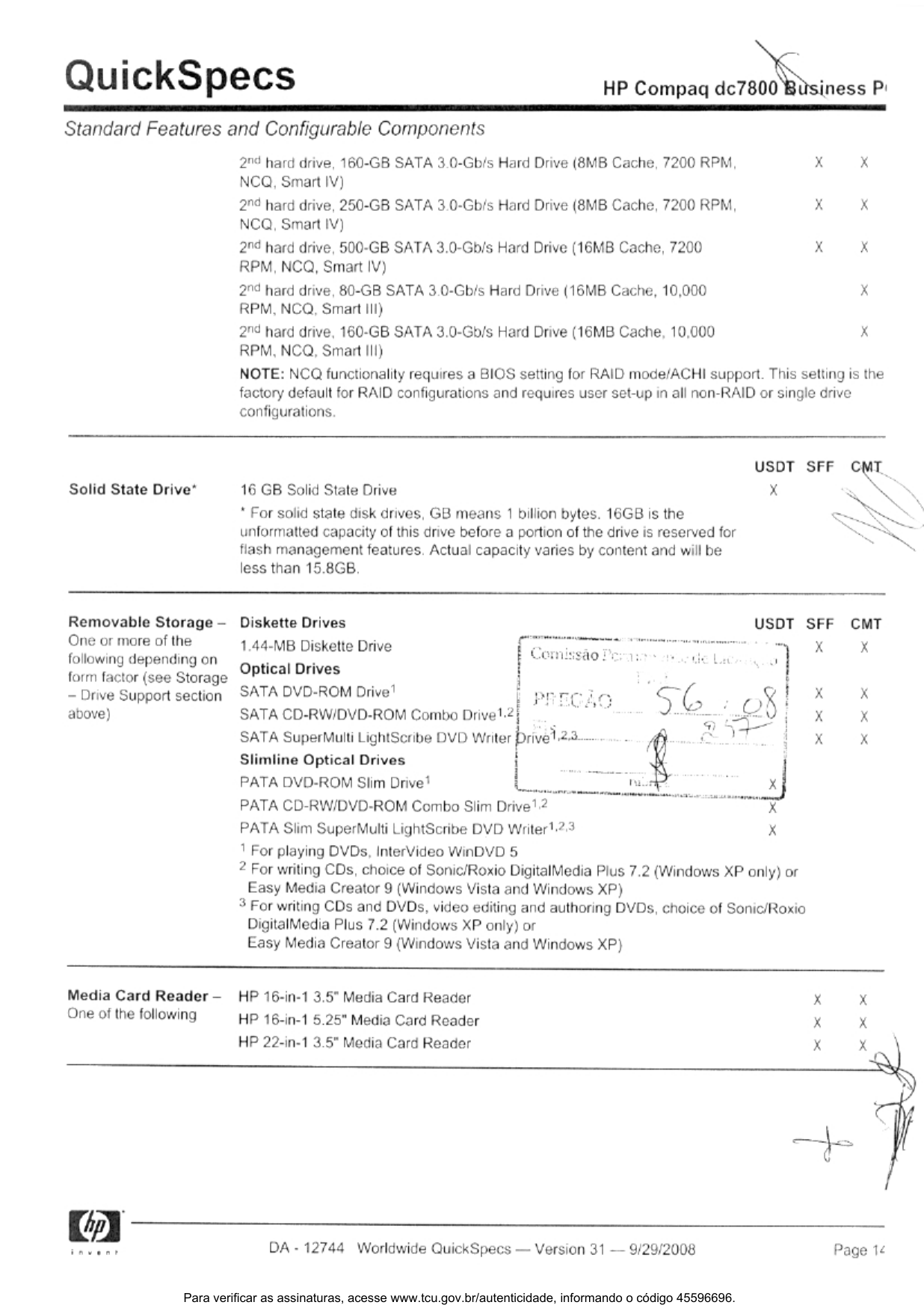 pci simple communications controller hp 7800