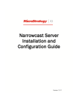 MicroStrategy Narrowcast Server Guide + AI Chat