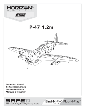 E-flite EFL8475 P-47 Razorback 1.2m PNP Owner's Manual | Manualzz