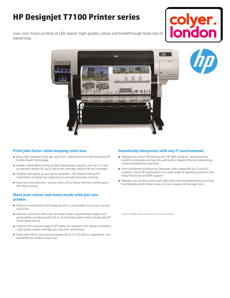 hp designjet t7100