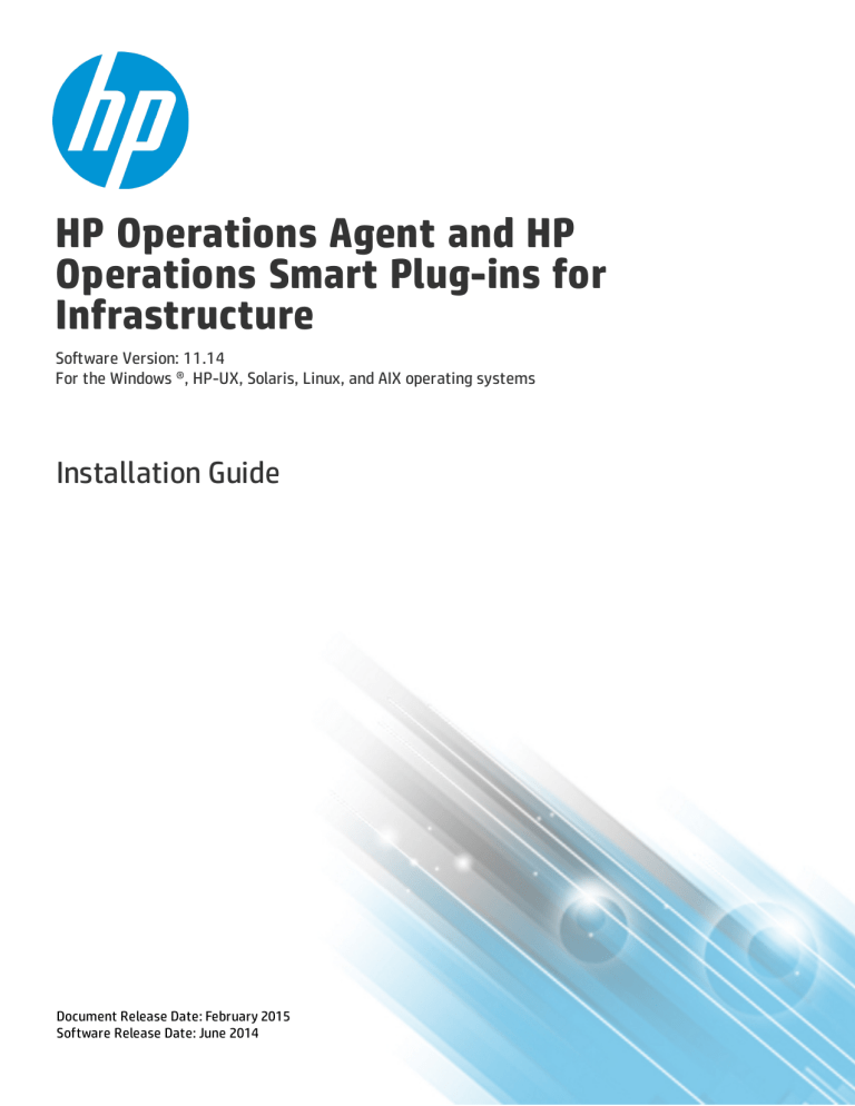 HP Operations agent - 11.14 | Manualzz