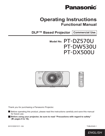 PT-DW530U Operating instructions | Manualzz